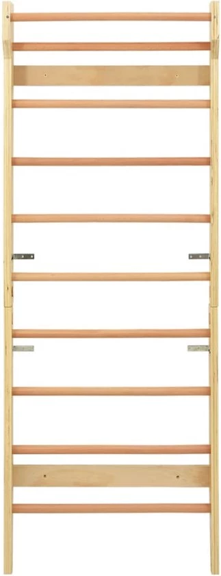 VidaXL Wandklimrek 80x15,8x195 Cm Hout 5 VidaXL Wandklimrek 80x15,8x195 Cm Hout - Afbeelding 5
