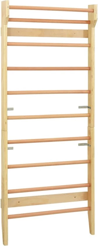 VidaXL Wandklimrek 80x15,8x195 Cm Hout 3 VidaXL Wandklimrek 80x15,8x195 Cm Hout - Afbeelding 3