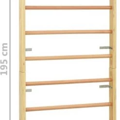 VidaXL Wandklimrek 80x15,8x195 Cm Hout 19 VidaXL Wandklimrek 80x15,8x195 Cm Hout -babygyms Winkel 350x840