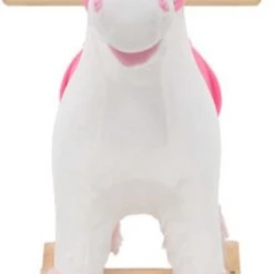 VidaXL Hobbeldier Eenhoorn 65x32x58 Cm Pluche Wit En Roze -babygyms Winkel 420x840