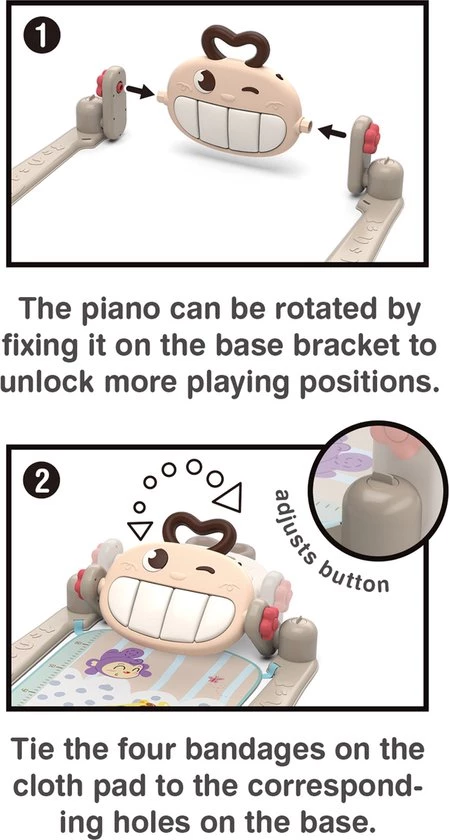 Wannahave Muziek Baby Mat Met Speeltjes En Piano Voor Baby 0-2 Jaar - Babymat - Baby Speelmat - Interactief Speelmat 2 Wannahave Muziek Baby Mat Met Speeltjes En Piano Voor Baby 0-2 Jaar - Babymat - Baby Speelmat - Interactief Speelmat - Afbeelding 2