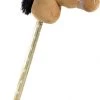 Merkloos Pluche Stokpaardje Bruin 70 Cm - Speelgoed Pony / Paard Stokpaardjes Met Zwarte Manen