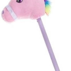 Merkloos Eenhoorn Stokpaard - 2 Assorti Kleuren - Roze Of Paars - 1 Exemplaar