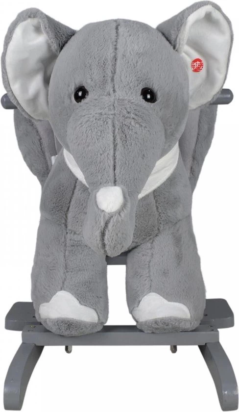 Infantastic GoodVibes - Hobbelpaard Voor Baby En Kind - Schommel Olifant - Stevige Constructie - Knuffelzacht Met Geluidseffecten - Grijs 5 Infantastic GoodVibes - Hobbelpaard Voor Baby En Kind - Schommel Olifant - Stevige Constructie - Knuffelzacht Met Geluidseffecten - Grijs - Afbeelding 5