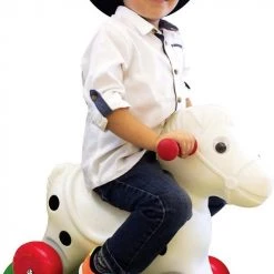 Akar Toys - Rocking Horse – Speelgoed/ Speelgoed 2 Jaar – Hobbelpaard / Hobbeldier / Schommelpaard - Wit/Groen/Rood – 49x57cm -babygyms Winkel 495x840 1