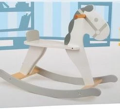 Merkloos Hobbelpaard Skandi Junior Hout 70 Cm Wit/grijs -babygyms Winkel 550x228