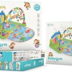 WonderOne - BabyGym | 3-in-1 Speelmat | Speelkleed | Speeltapijt | Baby Speelgoed | Activity Center | Met Boog – Piano – Extra Stevig -babygyms Winkel 550x312 1