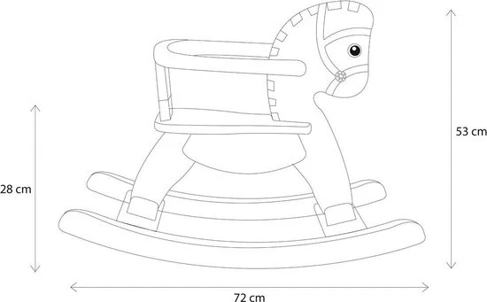 Bandits & Angels Houten Hobbelpaard Met Beugel Wit - Grijs 5 Bandits & Angels Houten Hobbelpaard Met Beugel Wit - Grijs - Afbeelding 5