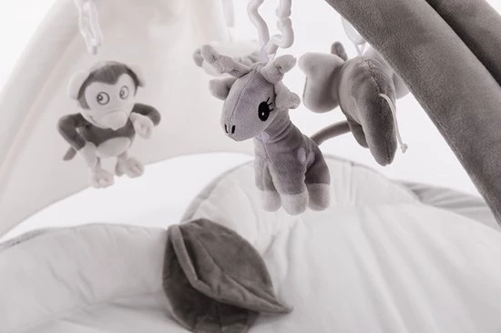 Bo Jungle B-Play Gym Grey Apple - Speeltapijt Baby 1 Bo Jungle B-Play Gym Grey Apple - Speeltapijt Baby