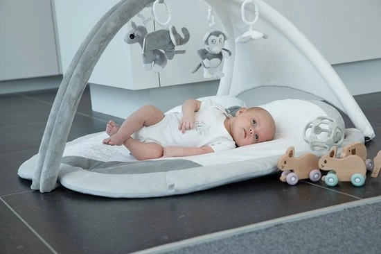 Bo Jungle B-Play Gym Grey Apple - Speeltapijt Baby 3 Bo Jungle B-Play Gym Grey Apple - Speeltapijt Baby - Afbeelding 3