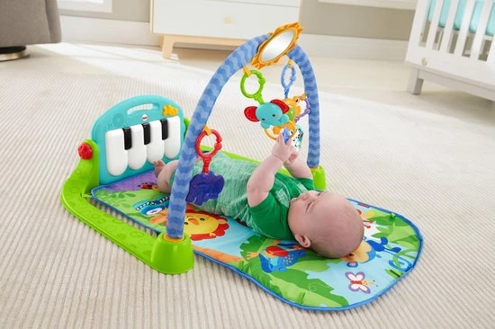 Fisher-Price Trappel En Speel-Piano - Speelmat Met Piano En 5 Speeltjes - Blauw 6 Fisher-Price Trappel En Speel-Piano - Speelmat Met Piano En 5 Speeltjes - Blauw - Afbeelding 6