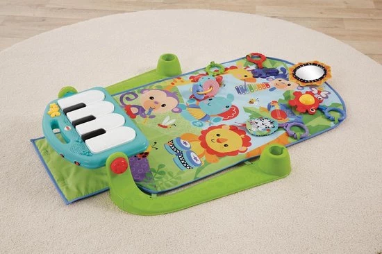 Fisher-Price Trappel En Speel-Piano - Speelmat Met Piano En 5 Speeltjes - Blauw 7 Fisher-Price Trappel En Speel-Piano - Speelmat Met Piano En 5 Speeltjes - Blauw - Afbeelding 7