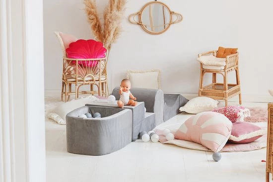 Moje. Speelset Velvet Grey - 5 Elementen Incl Mini Ballenbad En 100 Ballen | Baby Foam Playset 3 Moje. Speelset Velvet Grey - 5 Elementen Incl Mini Ballenbad En 100 Ballen | Baby Foam Playset - Afbeelding 3