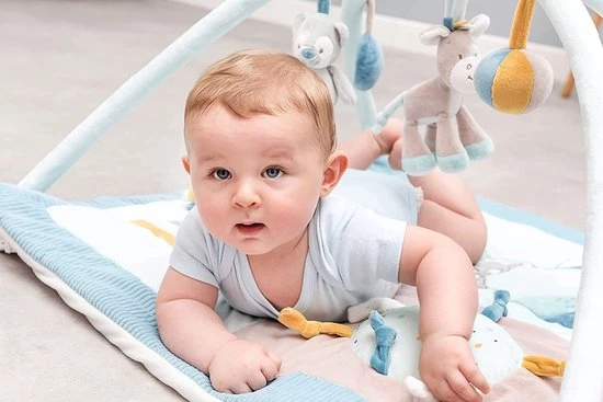 Babygym, Baby Cadeau - Jongen & Meisje, Dierenvriendjes Speelmat, Interactief Speelgoed – Multikleuren 2 Babygym, Baby Cadeau - Jongen & Meisje, Dierenvriendjes Speelmat, Interactief Speelgoed – Multikleuren - Afbeelding 2