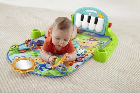 Fisher-Price Trappel En Speel-Piano - Speelmat Met Piano En 5 Speeltjes - Blauw 4 Fisher-Price Trappel En Speel-Piano - Speelmat Met Piano En 5 Speeltjes - Blauw - Afbeelding 4