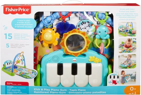 Fisher-Price Trappel En Speel-Piano - Speelmat Met Piano En 5 Speeltjes - Blauw 19 Fisher-Price Trappel En Speel-Piano - Speelmat Met Piano En 5 Speeltjes - Blauw - Afbeelding 19