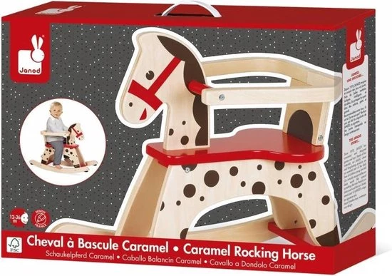 Janod - Janod Schommelpaard Caramel 6 Janod - Janod Schommelpaard Caramel - Afbeelding 6