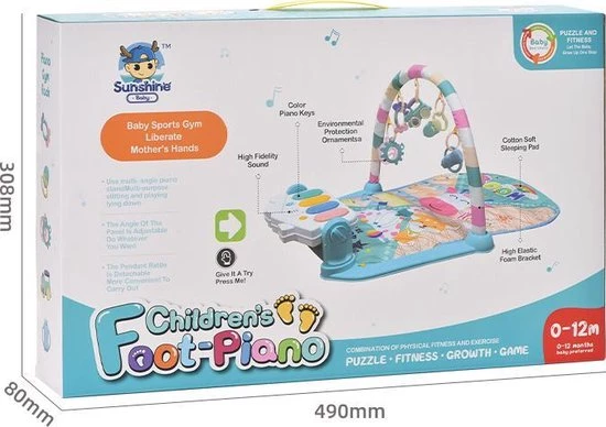 DMV Babygym - Speeltjes En Piano Voor Baby 0-1 Jaar - Babymat - Baby Speelmat - Interactief Speelmat - Multicolor 2 DMV Babygym - Speeltjes En Piano Voor Baby 0-1 Jaar - Babymat - Baby Speelmat - Interactief Speelmat - Multicolor - Afbeelding 2