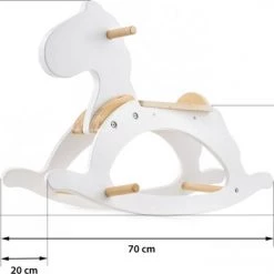 Mamabrum - Hobbelpaard - Wit - Schommelpaard - Hobbeldier - Hout - Schommeldier Wip 1 2 3 Jaar Hobbelfiguur Baby Hobbeldieren Schommelpaardje Schommeldieren -babygyms Winkel 550x389 3