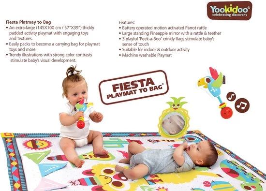Yookidoo Speelkleed Fiesta Incl. Tas 100 X 140 Cm 7 Yookidoo Speelkleed Fiesta Incl. Tas 100 X 140 Cm - Afbeelding 7