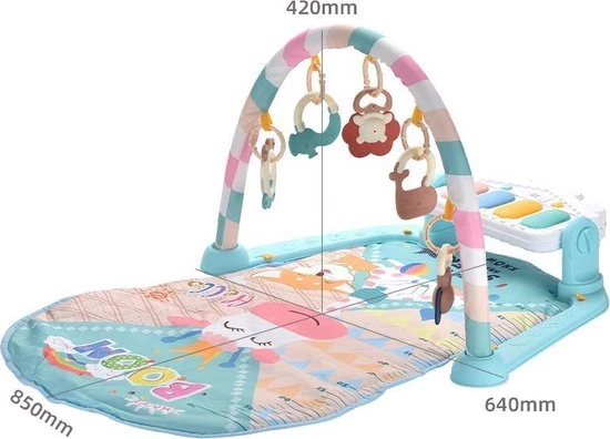 DMV Babygym - Speeltjes En Piano Voor Baby 0-1 Jaar - Babymat - Baby Speelmat - Interactief Speelmat - Multicolor 1 DMV Babygym - Speeltjes En Piano Voor Baby 0-1 Jaar - Babymat - Baby Speelmat - Interactief Speelmat - Multicolor