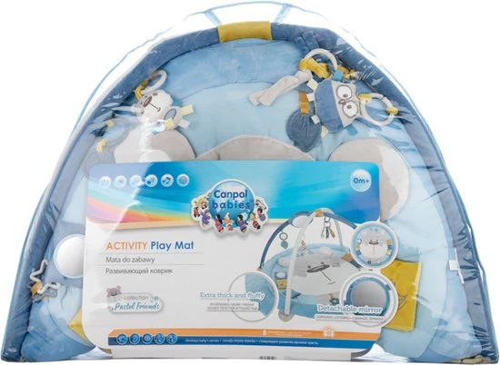 Canpol Babies Activity Baby Gym 0+ PASTEL FRIENDS- Grijs( Ø 98 Cm X 50 Cm) Grijs 2 Canpol Babies Activity Baby Gym 0+ PASTEL FRIENDS- Grijs( Ø 98 Cm X 50 Cm) Grijs - Afbeelding 2