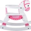 Bandits & Angels Houten Hobbelpaard Met Beugel Wit - Roze