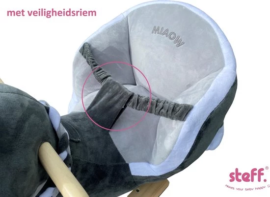 STEFF - Schommelpaard - Hobbelpaard - Kat - Poes - 1 Tot 4 Jaar - Met Veiligheidsriem 3 STEFF - Schommelpaard - Hobbelpaard - Kat - Poes - 1 Tot 4 Jaar - Met Veiligheidsriem - Afbeelding 3