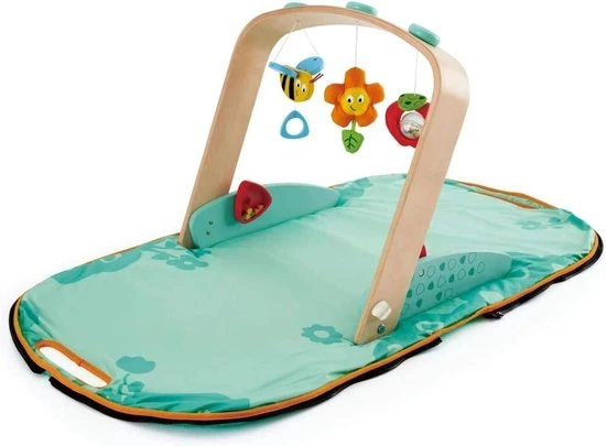 Hape Baby-gym Met Speelkleed |Draagbaar 5-delig Groen 1 Hape Baby-gym Met Speelkleed |Draagbaar 5-delig Groen