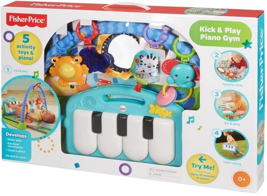 Fisher-Price Trappel En Speel-Piano - Speelmat Met Piano En 5 Speeltjes - Blauw 14 Fisher-Price Trappel En Speel-Piano - Speelmat Met Piano En 5 Speeltjes - Blauw - Afbeelding 14