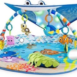 Disney Baby Mr. Ray Ocean, Finding Nemo Speeldeken Met Speelboog, Lichten En Meer Dan 20 Minuten Melodieën, Blauw, 81.28 X 91.44 X 45.72 Cm