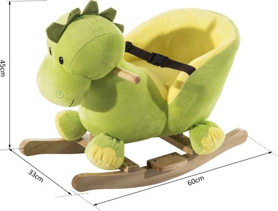 Merkloos Hobbeldraak Gemaakt Van Polar Fleece - Hobbelpaard - Hobbeldier 5 Merkloos Hobbeldraak Gemaakt Van Polar Fleece - Hobbelpaard - Hobbeldier - Afbeelding 5