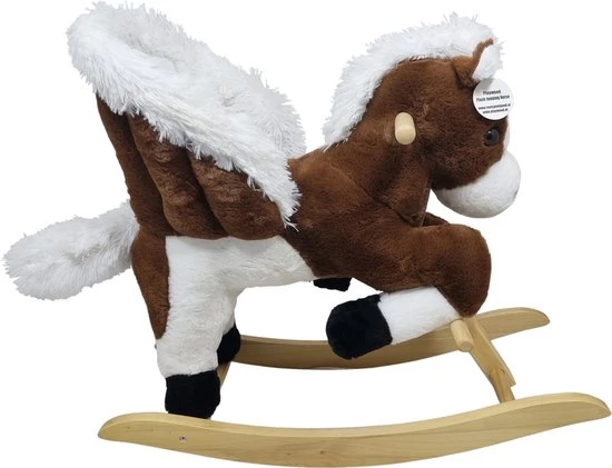 Playwood Pluche Hobbelpaard Steigerend Schommelpaard Met Geluid 4 Playwood Pluche Hobbelpaard Steigerend Schommelpaard Met Geluid - Afbeelding 4