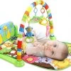 Deluxe HB Babygym - Zinaps Music Activity Mat, Baby Play Mat, Fitness Crawling Mat Met Soft Play Arch And Piano, Speel Boog Met 5 Verwijderbare Speelgoed Van 0 Maanden (groen) (WK 02129)