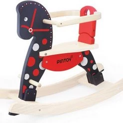 Pintoy Fancy Houten Hobbelpaard Met Afneembare Beugel