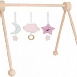 Jabadabado Babygym Hout Met Speeltjes Roze