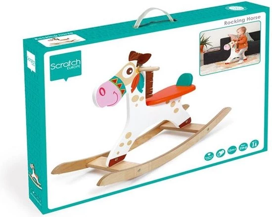 Scratch Europe Scratch Mobiliteit: ROCKING HORSE INDIAANSE PONY 80x53x31cm, Max. 25kg, In Doos, 1+ 3 Scratch Europe Scratch Mobiliteit: ROCKING HORSE INDIAANSE PONY 80x53x31cm, Max. 25kg, In Doos, 1+ - Afbeelding 3