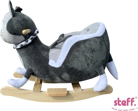 STEFF - Schommelpaard - Hobbelpaard - Kat - Poes - 1 Tot 4 Jaar - Met Veiligheidsriem 2 STEFF - Schommelpaard - Hobbelpaard - Kat - Poes - 1 Tot 4 Jaar - Met Veiligheidsriem - Afbeelding 2