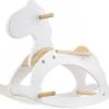 Mamabrum - Hobbelpaard - Wit - Schommelpaard - Hobbeldier - Hout - Schommeldier Wip 1 2 3 Jaar Hobbelfiguur Baby Hobbeldieren Schommelpaardje Schommeldieren