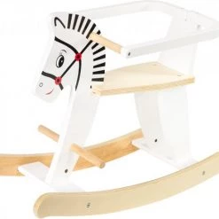 Mamabrum Houten Hobbelpaard - Wit - Hobbel Paard / Dier Schommelpaard Hobbeldier Wip Schommeldier Hout - 1 2 3 4 Jaar - Hobbelfiguur Baby Hobbeldieren Schommelpaardje Schommeldieren