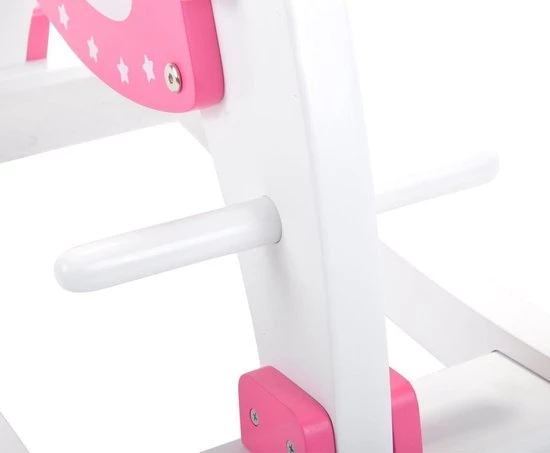 Bandits & Angels Houten Hobbelpaard Met Beugel Wit - Roze 7 Bandits & Angels Houten Hobbelpaard Met Beugel Wit - Roze - Afbeelding 7