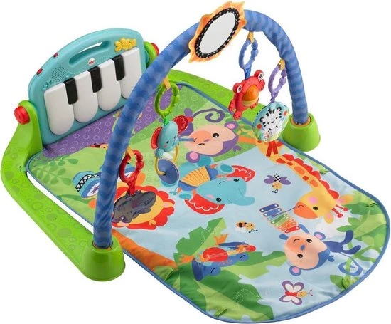 Fisher-Price Trappel En Speel-Piano - Speelmat Met Piano En 5 Speeltjes - Blauw 1 Fisher-Price Trappel En Speel-Piano - Speelmat Met Piano En 5 Speeltjes - Blauw