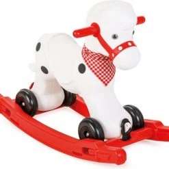 Pilsan Hobbelpaard Wit En Rood Met Afneembaar Onderstel En Muziek