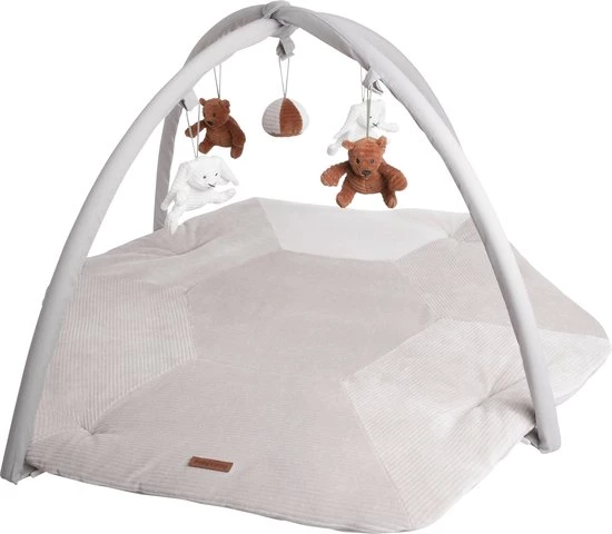 Baby's Only Baby Speelkleed Met Boog - Baby Gym - Playmat - Speelmat Sense - Caramel/Kiezelgrijs/Wit - Zachte Rib Corduroy Stof - 94x83 Cm 1 Baby's Only Baby Speelkleed Met Boog - Baby Gym - Playmat - Speelmat Sense - Caramel/Kiezelgrijs/Wit - Zachte Rib Corduroy Stof - 94x83 Cm