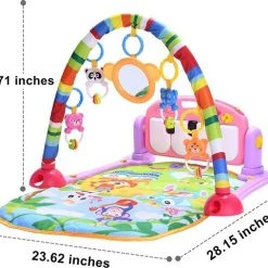 Babygym, Baby Cadeau - Jongen & Meisje, Dierenvriendjes Speelmat, Interactief Speelgoed - Multikleuren. -babygyms Winkel 550x480 5