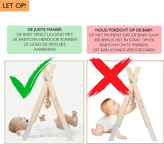 PRETTY PIP® Babygym Houten Baby Speelgoed Vanaf 0 Jaar - Kraamcadeau - Veilig - CE Gecertificeerd - Baby - Houten Speelgoed - Babyshower Cadeau - Beukenhout - Verschillende Kleuren- Zonder Hangers - Grijs 6 PRETTY PIP® Babygym Houten Baby Speelgoed Vanaf 0 Jaar - Kraamcadeau - Veilig - CE Gecertificeerd - Baby - Houten Speelgoed - Babyshower Cadeau - Beukenhout - Verschillende Kleuren- Zonder Hangers - Grijs - Afbeelding 6