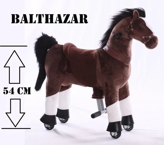 Kids-Horse Rijdend Speelgoed Paard - Balthazar TB-2009S - Donkerbruin 4 Kids-Horse Rijdend Speelgoed Paard - Balthazar TB-2009S - Donkerbruin - Afbeelding 4