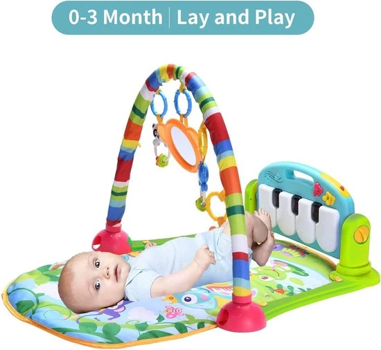 Babygym, Baby Cadeau - Jongen & Meisje, Dierenvriendjes Speelmat, Interactief Speelgoed – Multikleuren 2 Babygym, Baby Cadeau - Jongen & Meisje, Dierenvriendjes Speelmat, Interactief Speelgoed – Multikleuren - Afbeelding 2