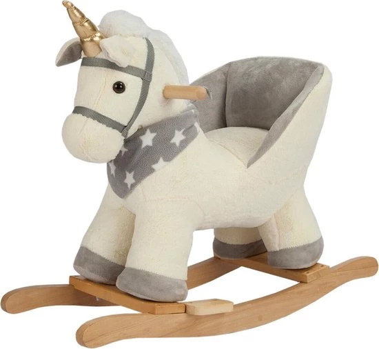 Freeplay Apollo Hobbeldier - Hobbelpaard - Unicorn Beige-Grijs 2 Freeplay Apollo Hobbeldier - Hobbelpaard - Unicorn Beige-Grijs - Afbeelding 2