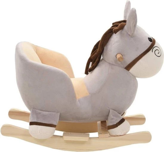 VidaXL Hobbeldier Aap Met Rugleuning 60x32x55 Cm Pluche Grijs 2 VidaXL Hobbeldier Aap Met Rugleuning 60x32x55 Cm Pluche Grijs - Afbeelding 2